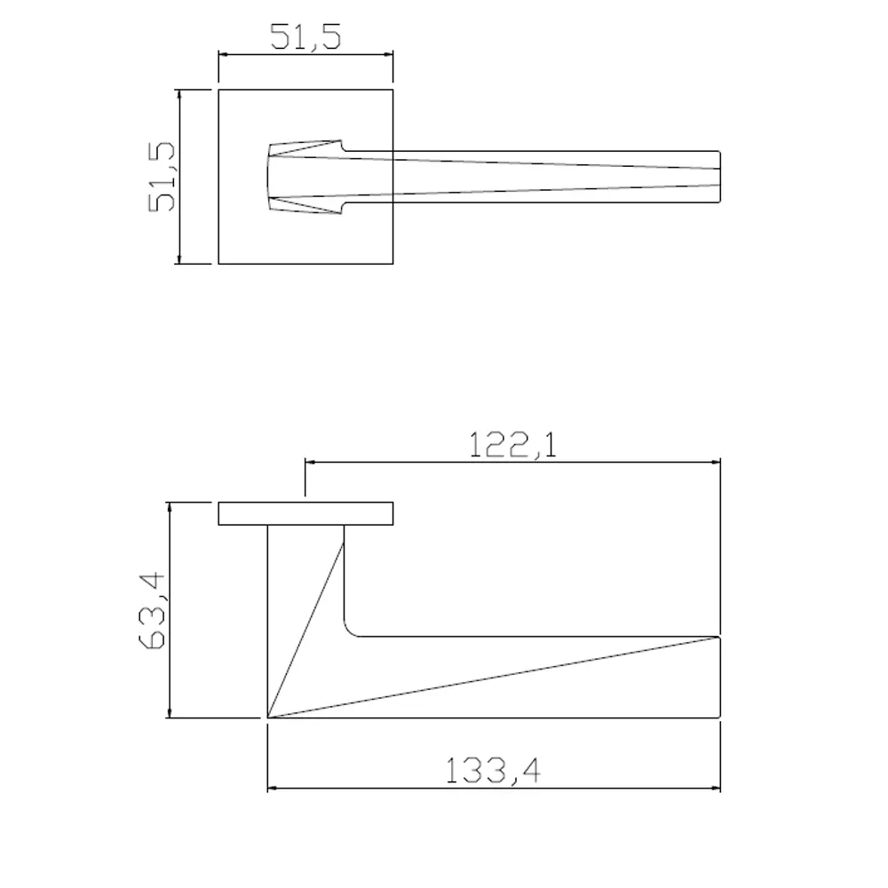 Дверные ручки Edson EDS-148B-Q2 для межкомнатных дверей 85168759 STLM-0059354 - Вид №3