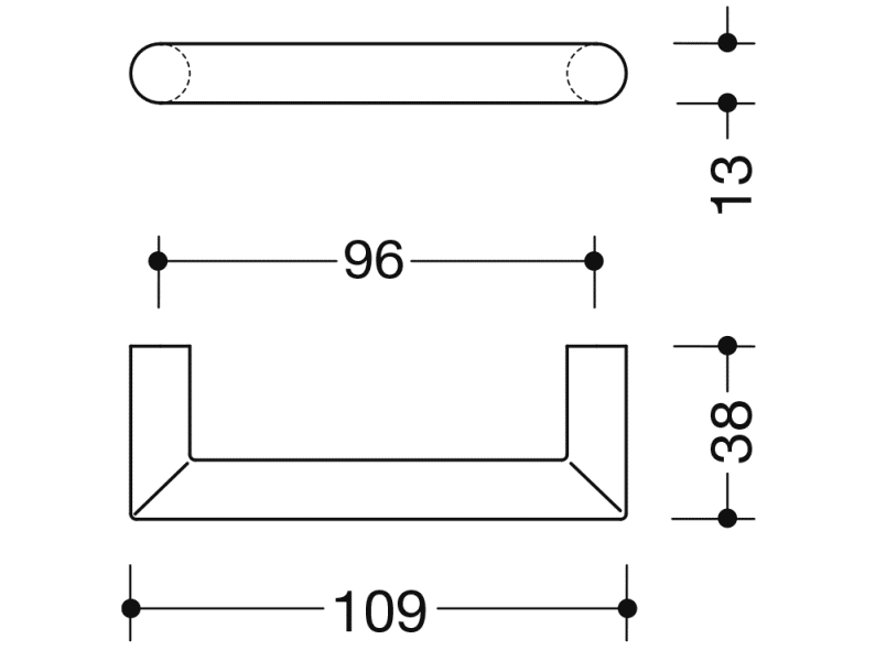 562.13B96 Мебельная ручка ø 13 мм HEWI USA Produkte  - Вид №16