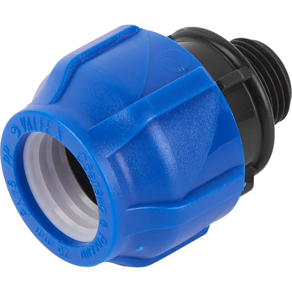 Муфта комбинированная ПНД Valfex 1/2"x25 мм НР 121001125012 89106760 STLM-2176537  - Вид №1
