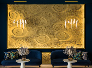 Трехмерная декоративная гипсовая панель