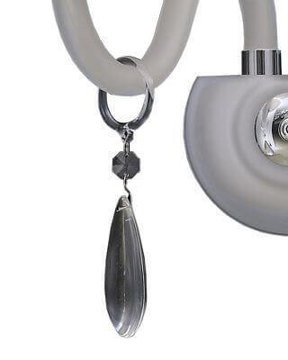 Бра на 2 лампы с подвесками белое "Нейт" 2029/2W-WTCR LUMIEN HALL СВЕЧА 00-3931605 Белый  - Вид №3