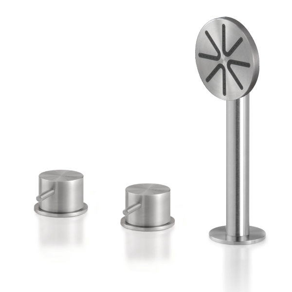 Комплект смесителей для края ванны с душем и 2 смесителями LOP383 linki 