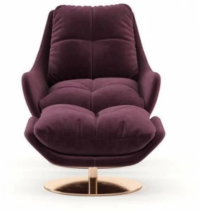 Laskasas Вращающееся кресло из ткани с подлокотниками