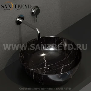 B6T37PN Накладная раковина на столешницу  круглая Ceramica Globo T-EDGE