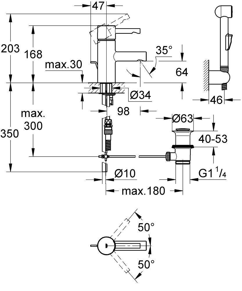 32535000 Смеситель для раковины Grohe Essence хром - Вид №1