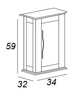 Мебель для ванной CEZARES TIFFANY 75 Nero grafite 54949 - Вид №4