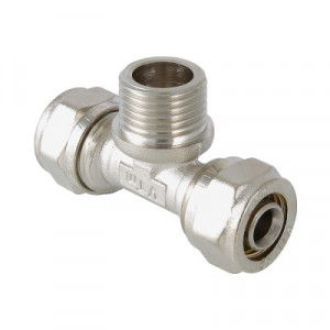 VTm.333.N.320732 Фитинг обжимной – тройник с переходом на наружную резьбу Valtec 32 мм х 1 1/4"