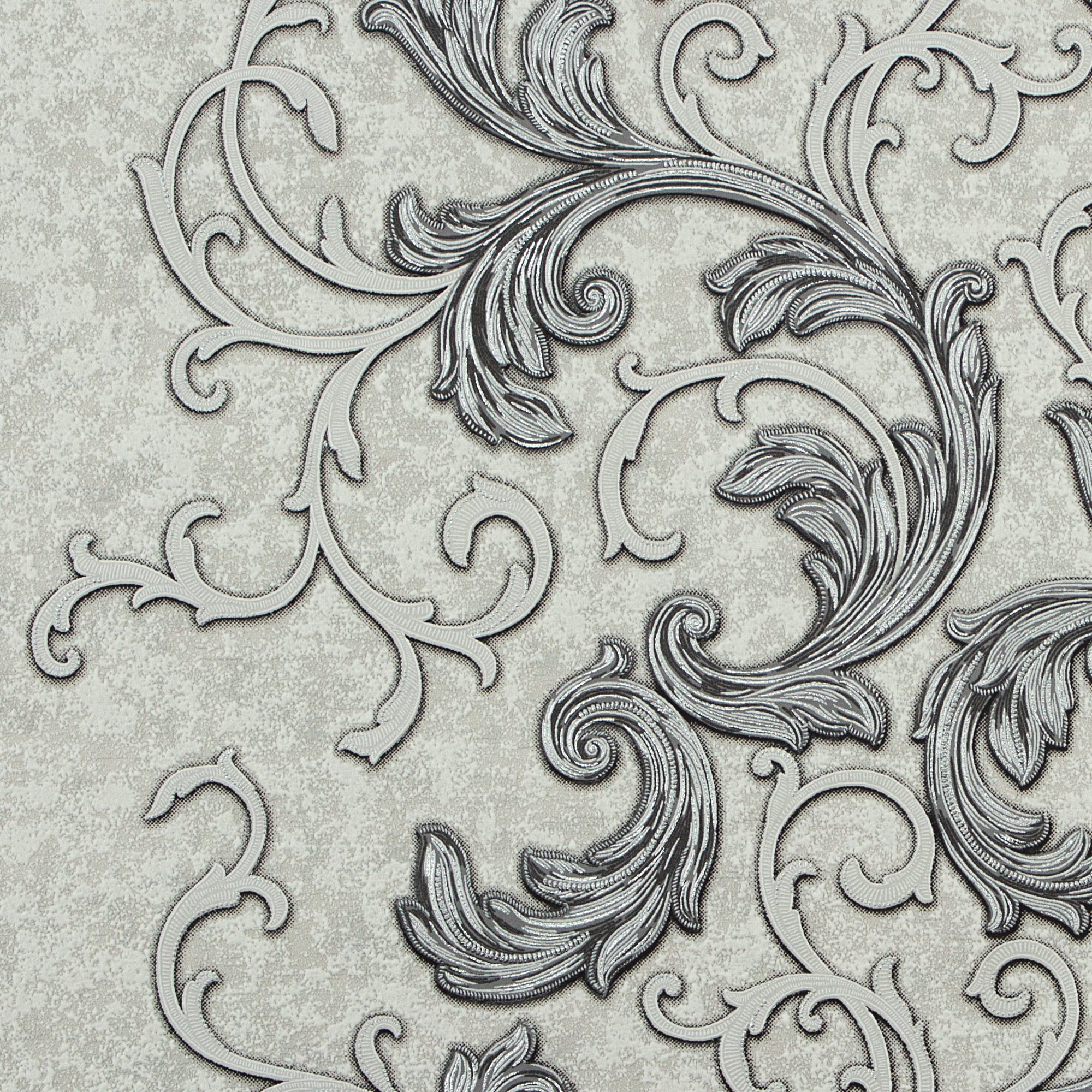 82399711 Обои флизелиновые серые 1.06 м 0402-5 Цветы Santreyd  - Вид №1