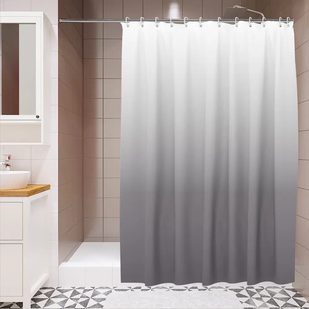 Штора для ванной Lemer Tramatza 180x180 см PEVA цвет белый/серый STLM-2033241