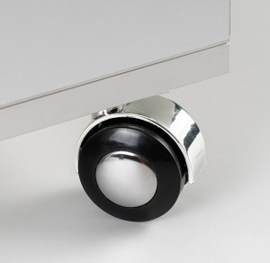 Мебельное колесо поворотное , на платформе, без тормоза, D50, черный/хром LJPS0202 Public Steel Россия