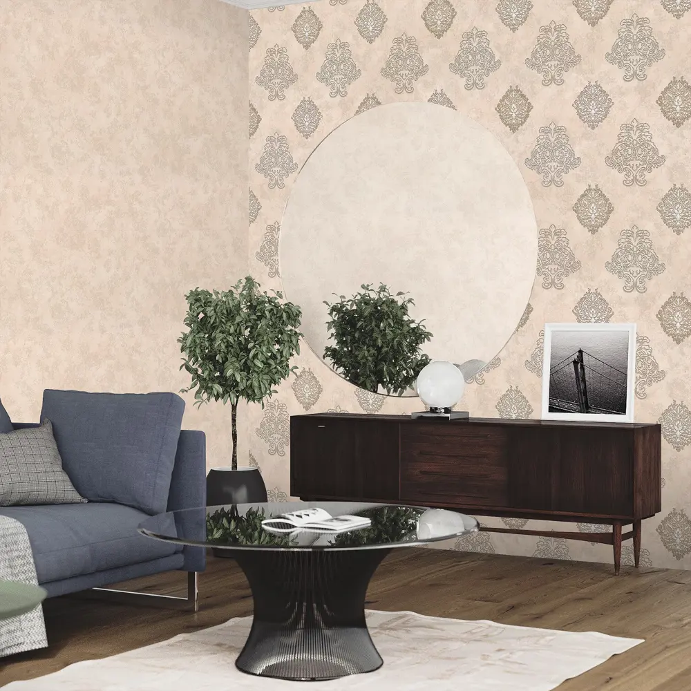 Обои флизелиновые Monte Solaro Allegra светло-бежевые 1.06 м 9107-01 83558688 STLM-2098864 - Вид №3