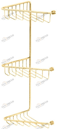 Полка-решетка тройная MIGLIORE Complementi ML.COM.DO-50.113 - золото ML.COM-50.113.DO