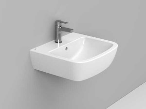 Керамическая подвесная раковина с переливом