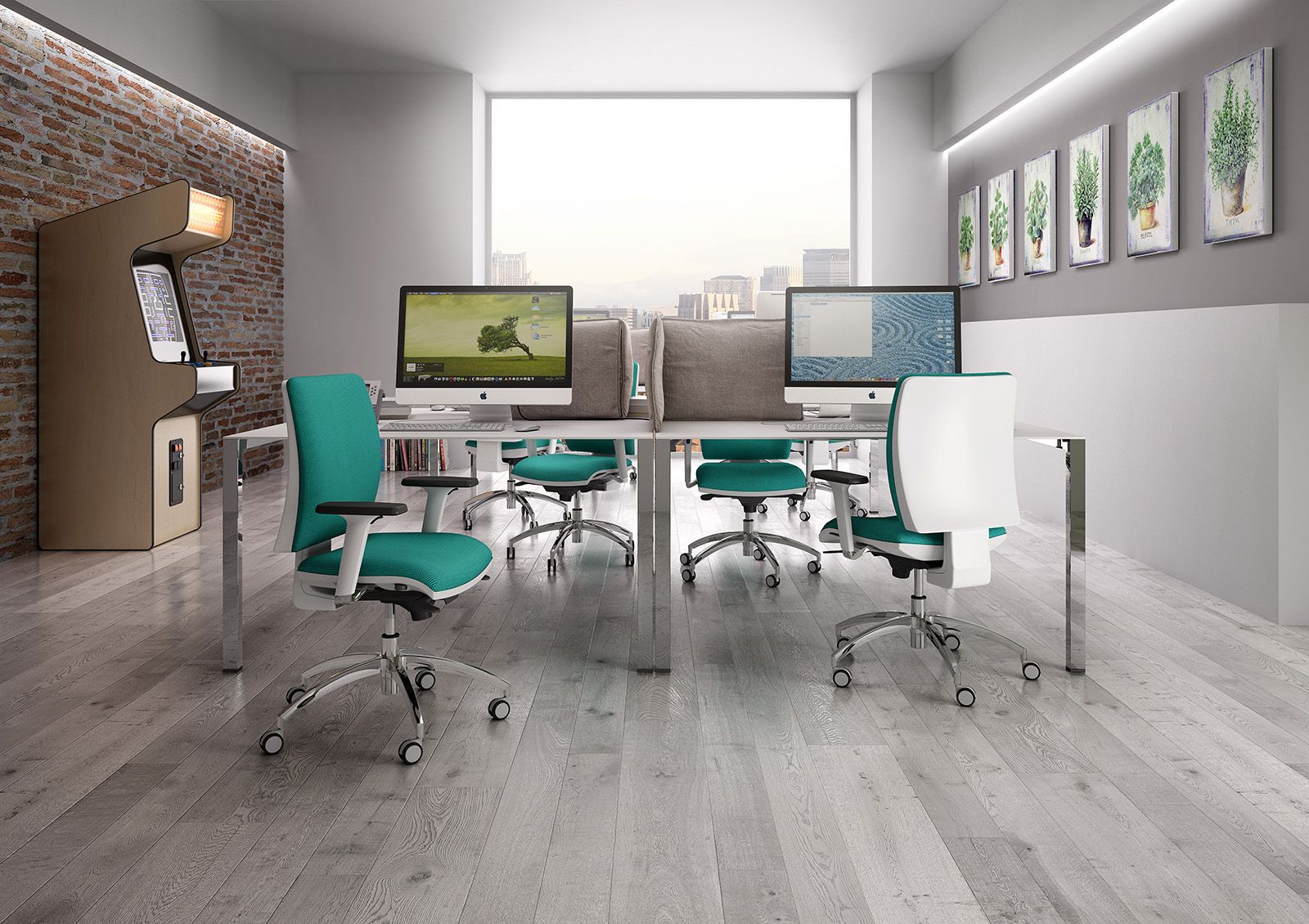 5 спиц подлокотник ткань операционный офисный стул Leyform Sprint ARCH-00047188 - Вид №1