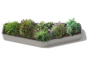 Низкая стальная плантатор