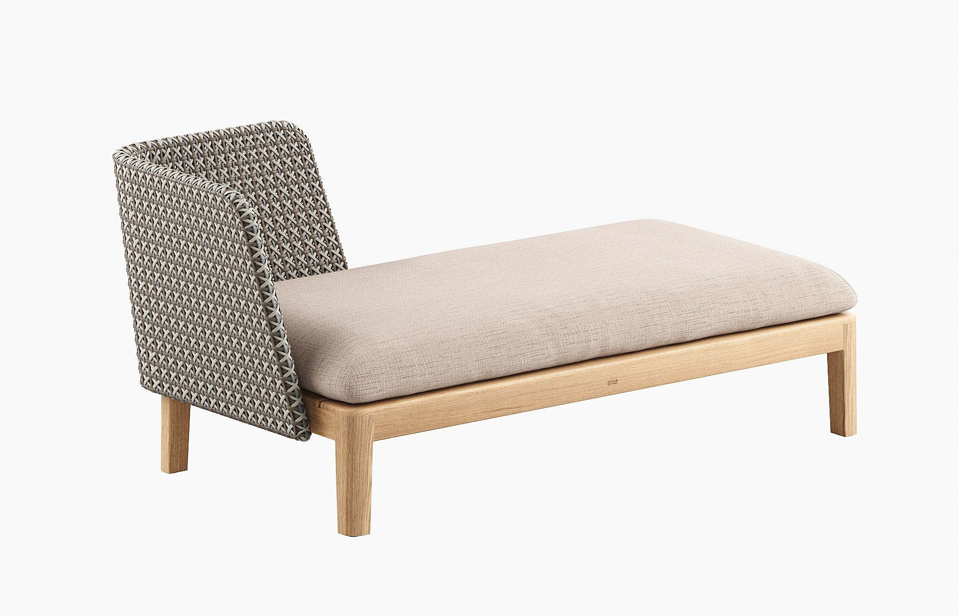 Садовая спальная кровать, обитая синтетической тканью и тиком Royal Botania Calypso Lounge ARCH-00126757 - Вид №2