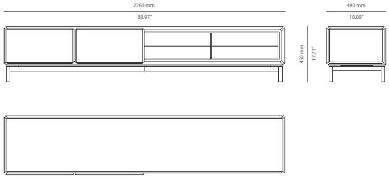 PRADDY Тумба под ТВ из дерева Barbican Tr057 - Вид №4