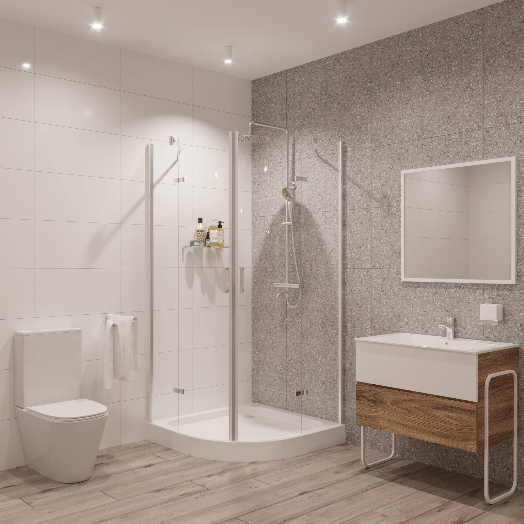 Душевое ограждение NG- 6615-08 (90*90*190) полукруг, двери распашные, 1 место Niagara Nova 66150811