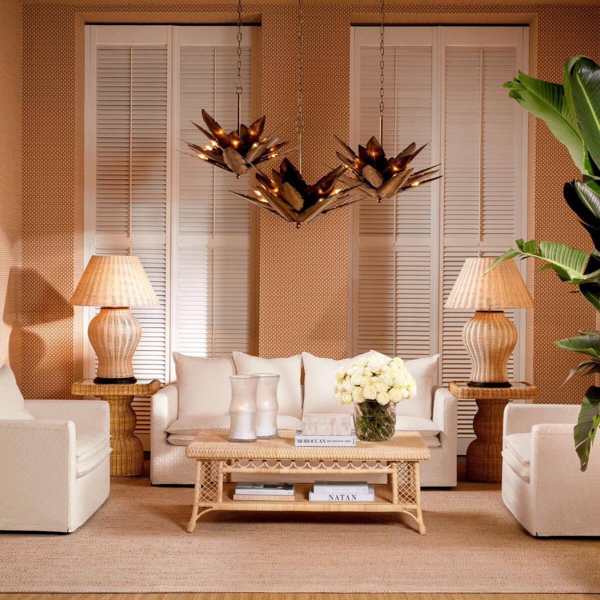 Прямоугольный журнальный столик из ротанга Eichholtz SABA RECTANGULAR ARCH-00074335 - Вид №3