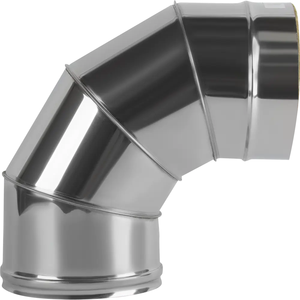 Сэндвич-колено Металлик и Ко 90° D115x200 мм 430/0.8 мм STLM-2212378 - Вид №2