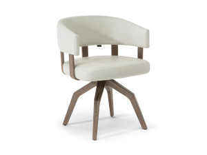 Кожаный поворотный стул