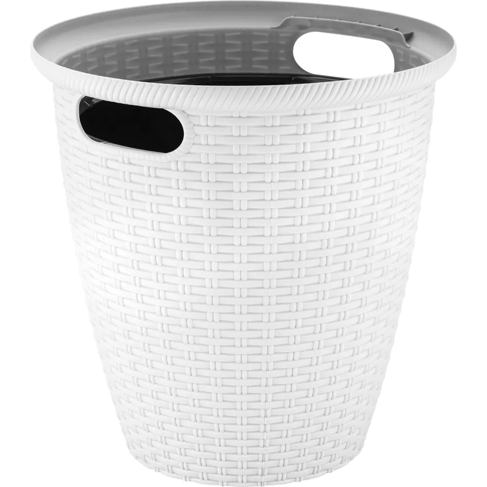 Кашпо для цветов Ingreen Rattan ø38 h37.8 см v30 л пластик белоснежный жасмин 89359537 STLM-2004784