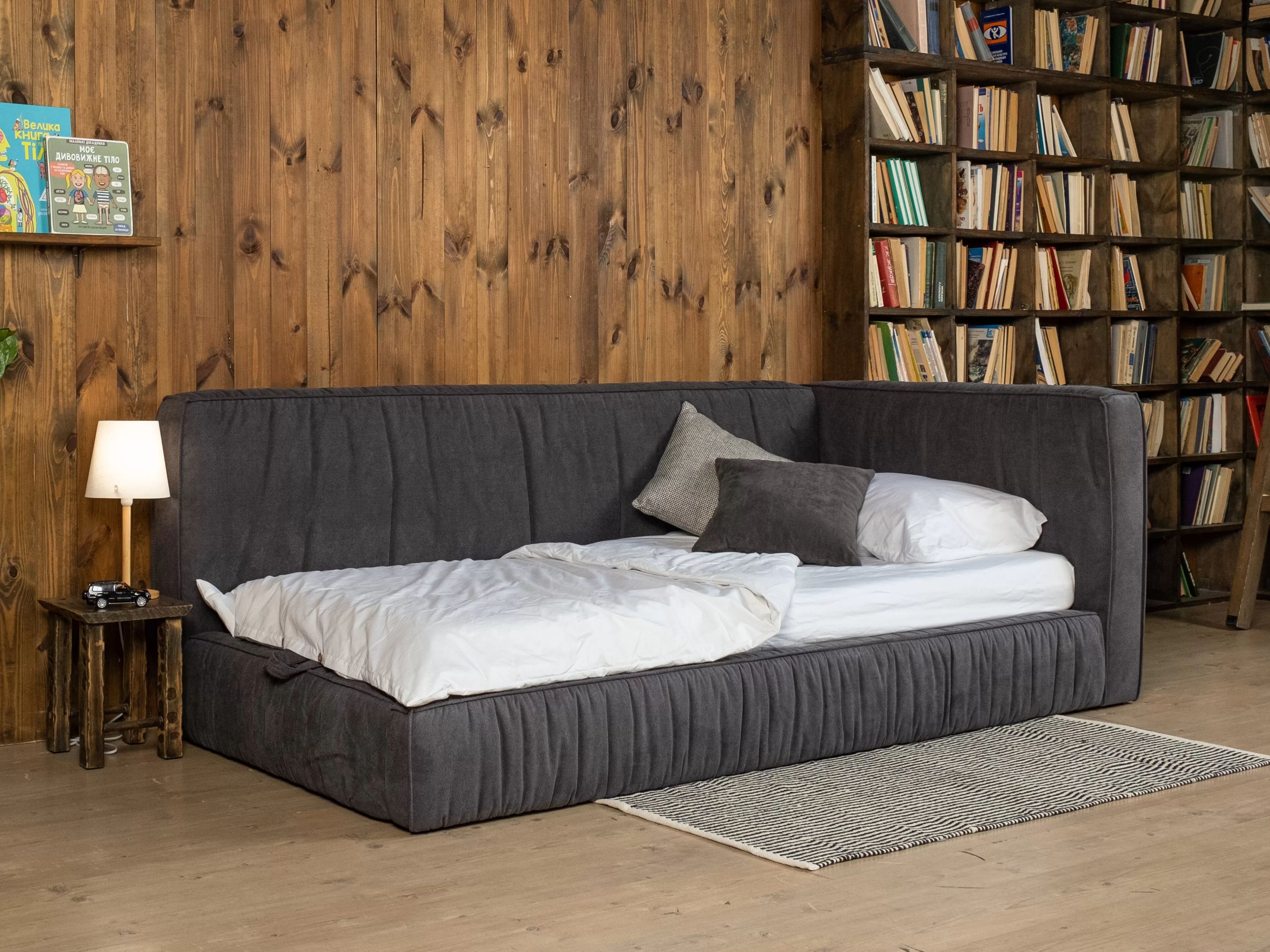 Односпальная кровать с мягким изголовьем Woodsoft PULA ARCH-00137658 - Вид №5