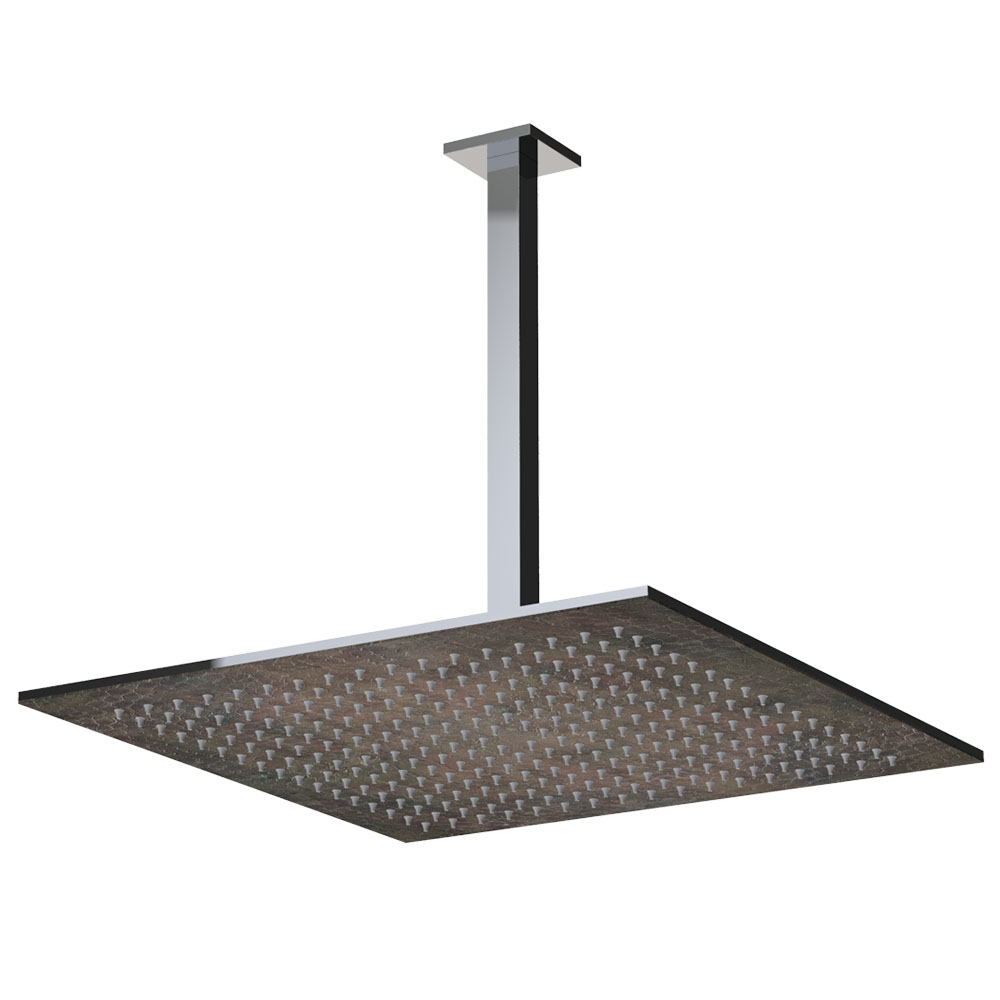 Graffio Квадратная лейка для душа 400 × 400 мм с круглым потолочным кронштейном 300 мм. SK854  - Вид №1