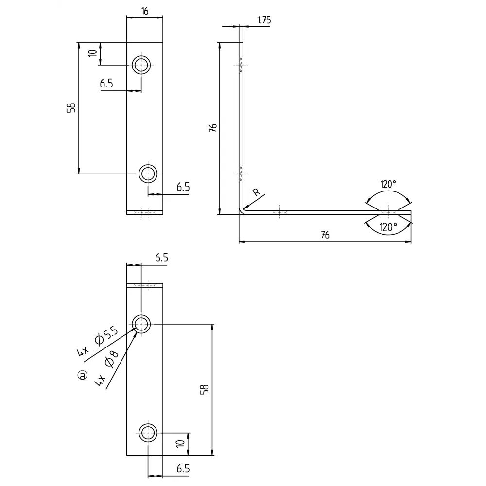 Уголок мебельный GAH ALBERTS KSZ 75x75x16x1.75 желтый цинк STLM-2046113 - Вид №3