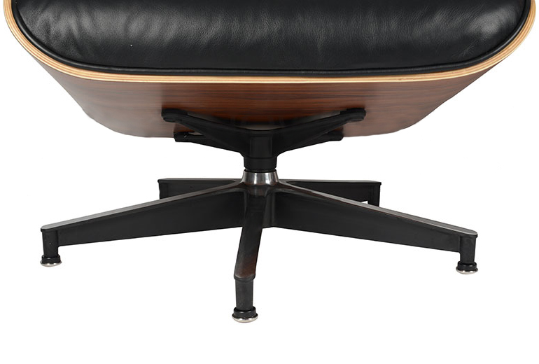 Кресло кожаное черное с подставкой для ног Eames Style Lounge Chair SOHO DESIGN ДИЗАЙНЕРСКИЕ, LOUNGE CHAIR 131497 Черный  - Вид №2