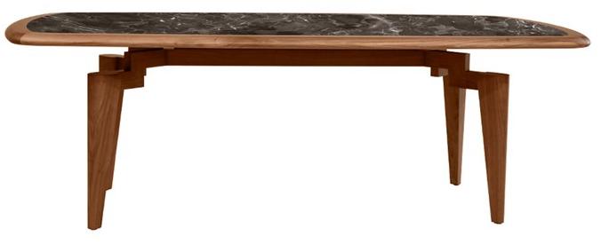 Mobi Прямоугольный стол из дерева и мрамора Nikea sun-id-1354429 - Вид №1