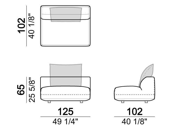 3-местный тканевый секционный диван Arketipo Starman ARCH-00099910 - Вид №5