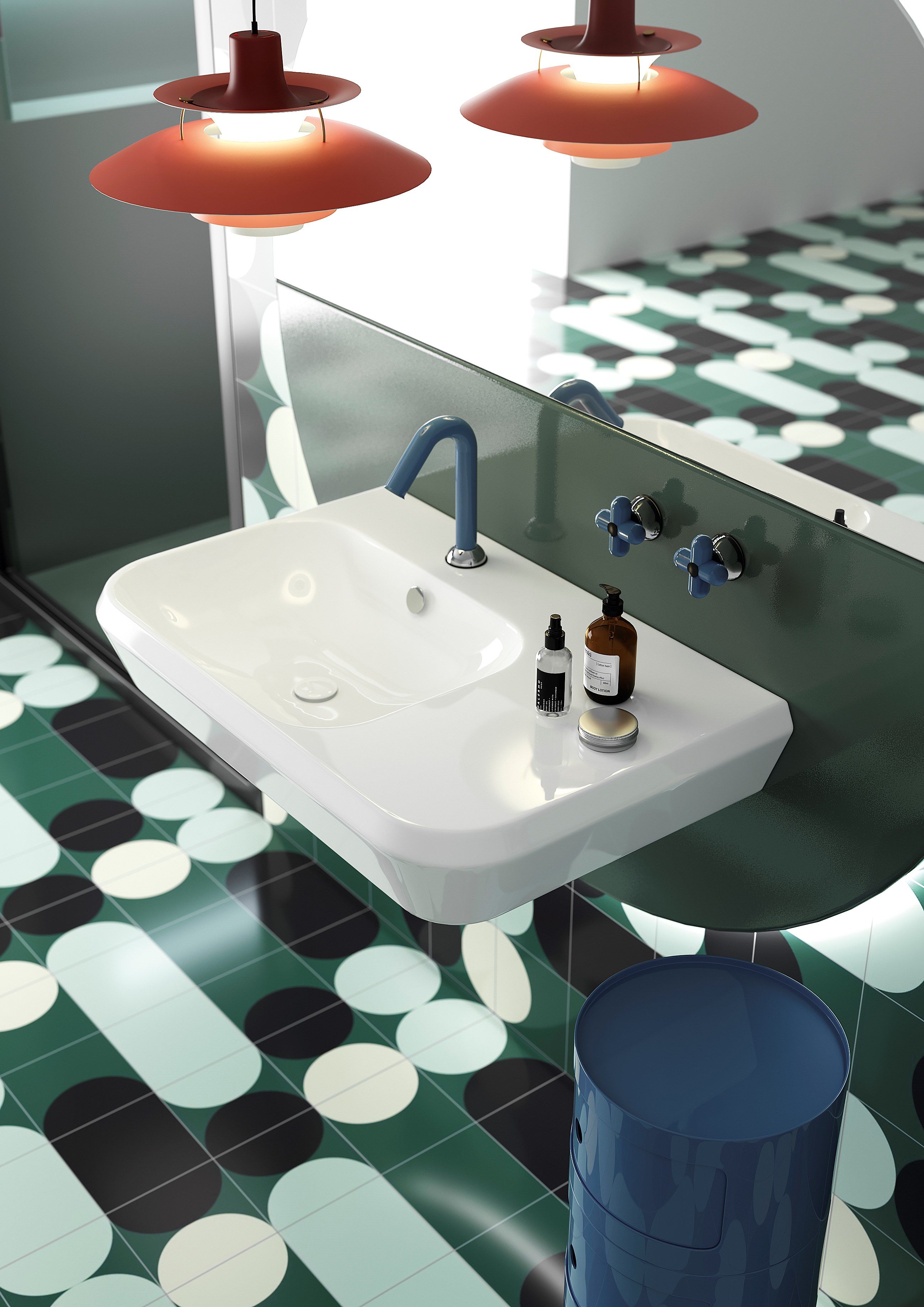 Керамическая одиночная прямоугольная раковина с столешницей GSG Ceramic Design Cruise ARCH-00004442