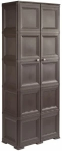 Шкаф бельевой пластиковый темно-коричневый с 5 секциями 203 см Omnimodus TONTARELLI ДЛЯ ЖИЗНИ 012124 Коричневый