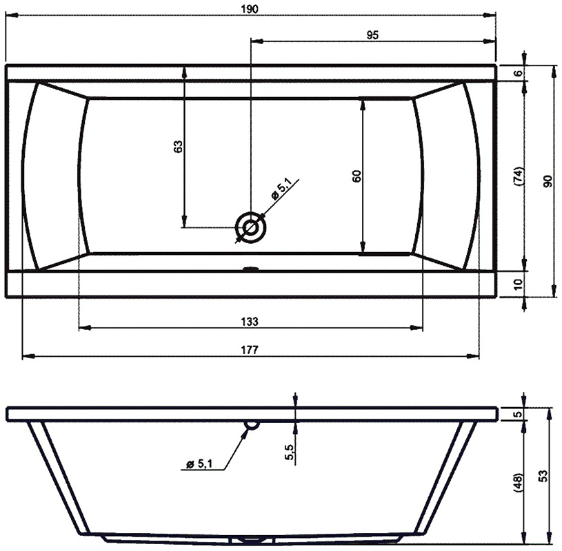 BA6900500000000 Ванна Riho Julia Santreyd - Вид №2