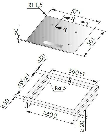 V-ZUG Встраиваемая индукционная стеклянная плита sun-id-1432299 - Вид №1