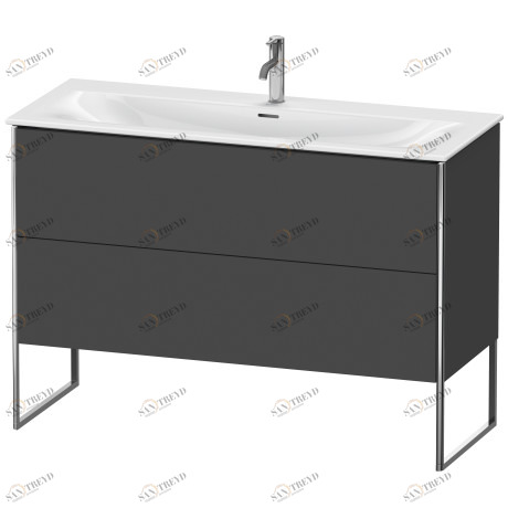XS452604949 XSquare Тумбочка напольная Графит матовый, декор Duravit
