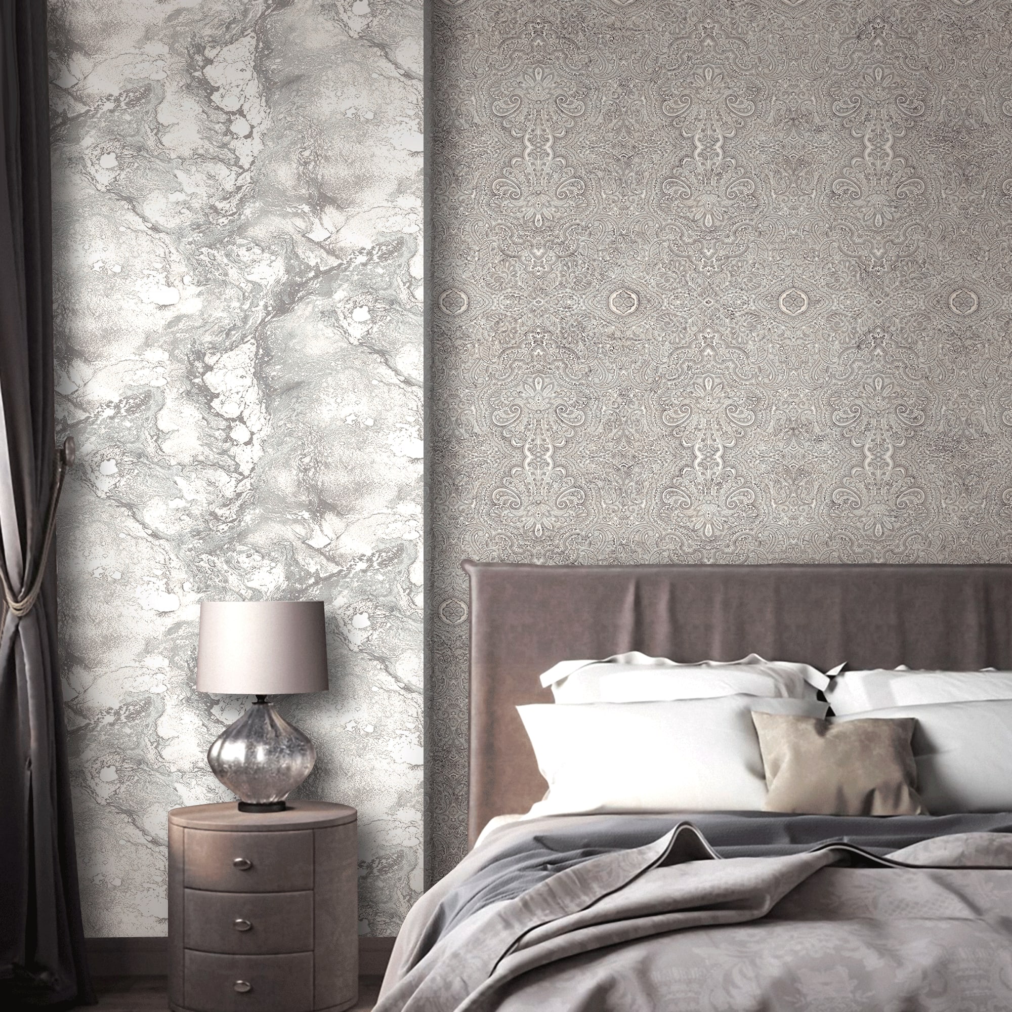 83211706 Обои флизелиновые Erismann серые 1.06 м 60134-04 Neochic Santreyd - Вид №3