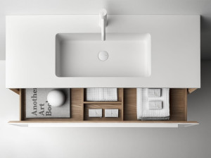 Подвесной умывальник с ящиками