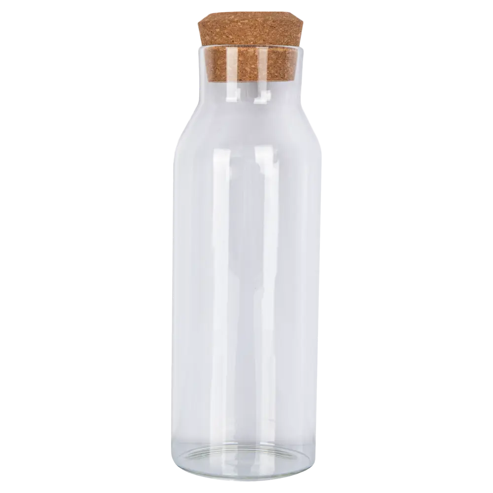 Бутылка с пробкой Delinia 1 л стекло прозрачный 89262323 STLM-2175393 