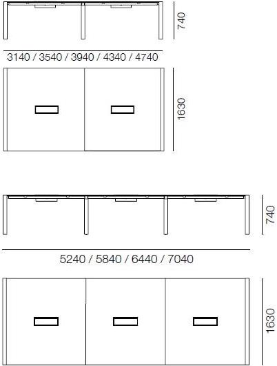 PROF Прямоугольный стол для совещаний с системой управления кабелями Extralight sun-id-1434582 - Вид №11