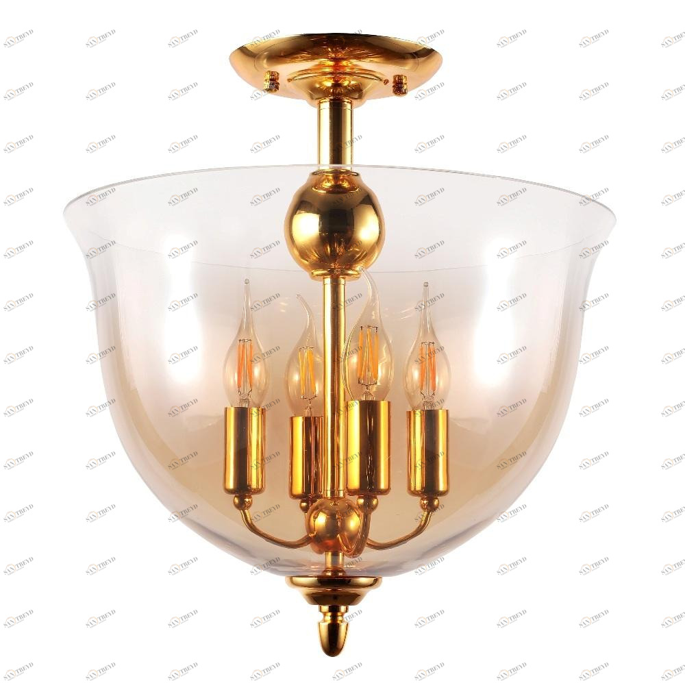 Потолочный светильник Crystal Lux Atlas PL4 Gold CRYSTAL LUX ATLAS 103433 Золото;прозрачный