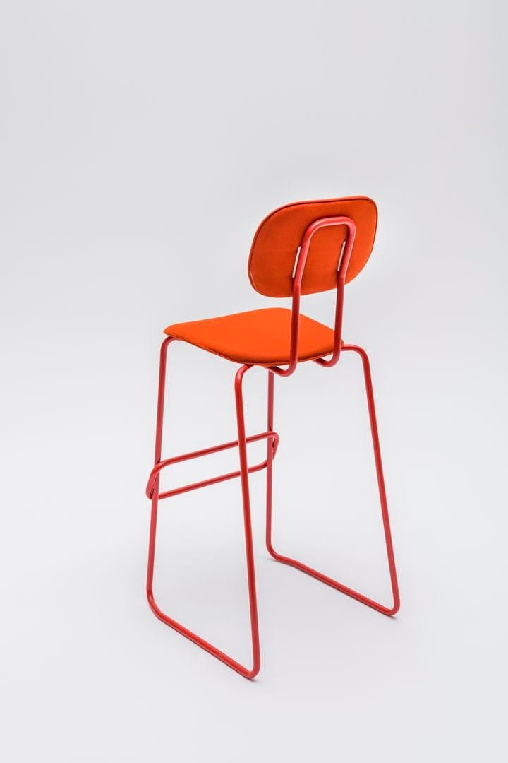 Высокий табурет из ткани с подставкой для ног MDD New School ARCH-00110353 - Вид №6