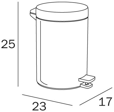 INDA® Металлический мусорный ящик  A04023  - Вид №1