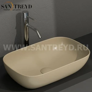 B6R60PA Накладная раковина на столешницу  прямоугольная Ceramica Globo T-EDGE