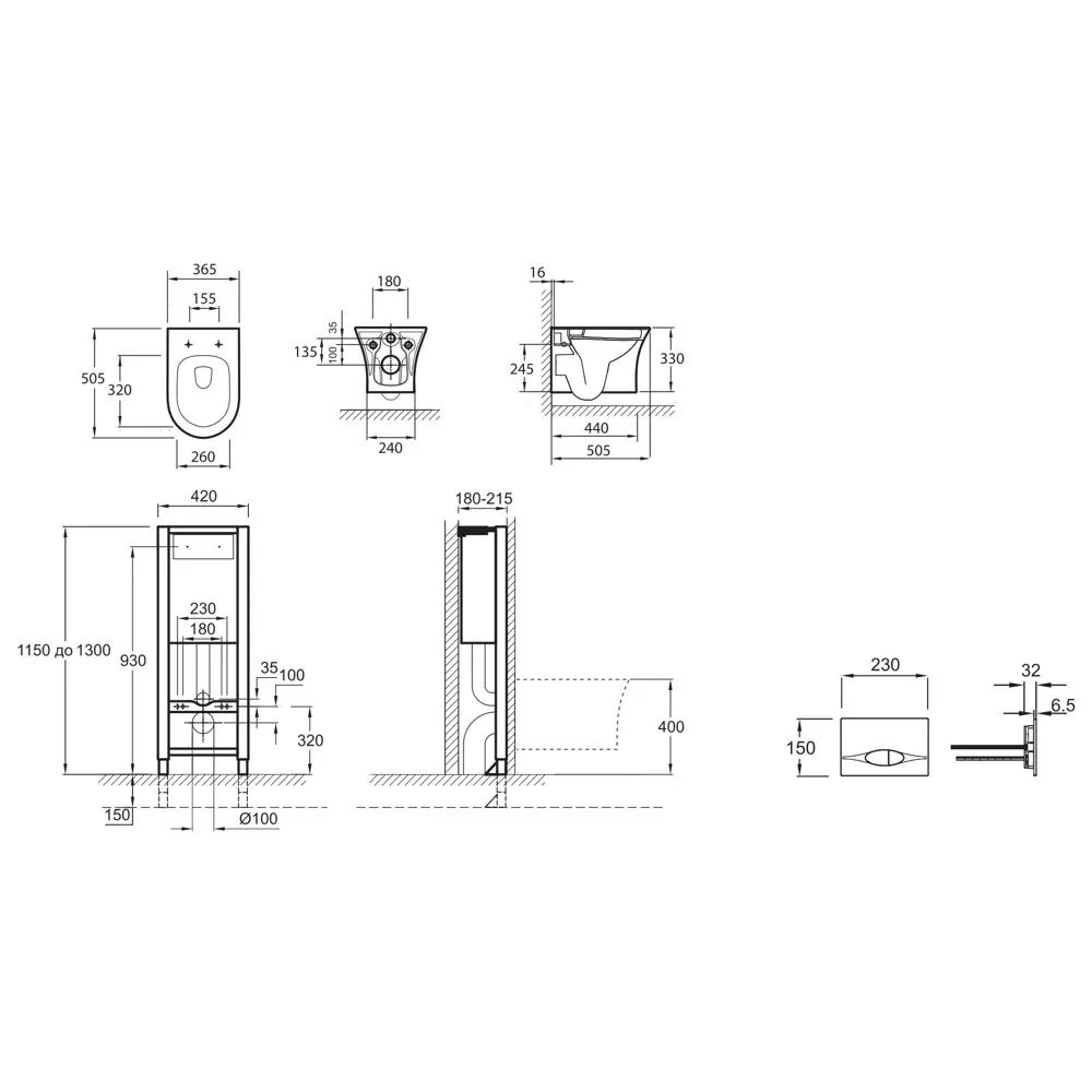 Комплект инсталляция Jacob Delafon с унитазом Henry безободковый с микролифтом клавиша цвет хром 89412597 STLM-2173834 - Вид №3