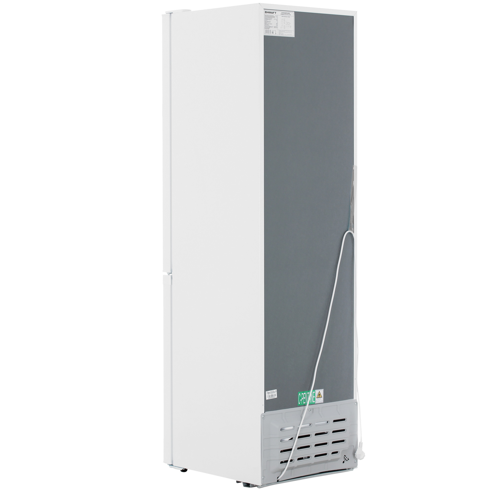 9131515 Холодильник с морозильником   KRAFT KF-NF281W белый STDN-0093819 - Вид №4
