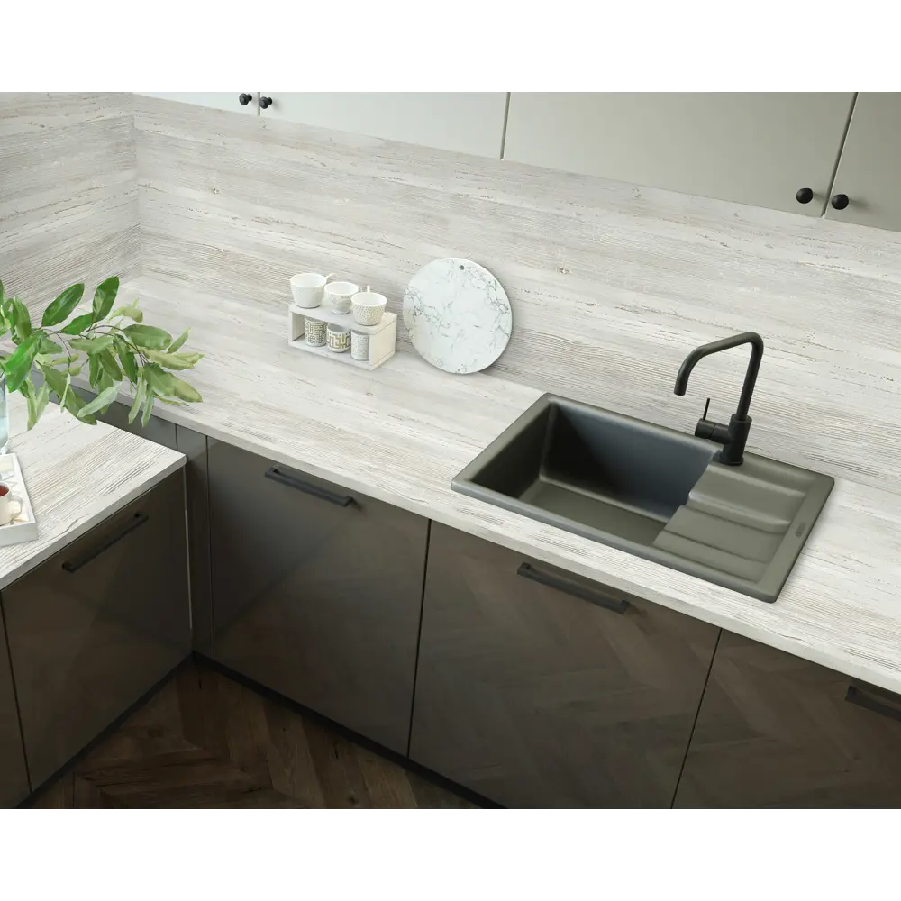 Столешница Фрейм 120x3.8x60 см ЛДСП цвет серый 82118315 STLM-2189132 DELINIA - Вид №3
