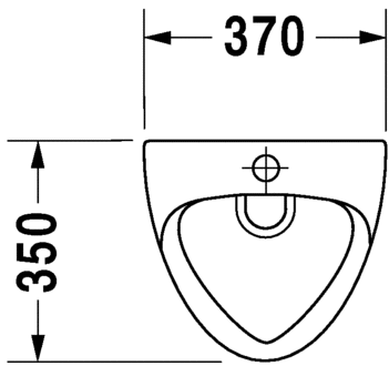 0848370007 Настенный писсуар, уринал с мушкой Duravit  - Вид №1