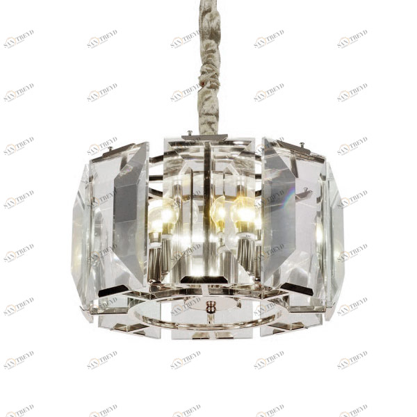 Подвесной светильник Harlow Crystal 8G от Delight Collection BRCH9030-8-G DELIGHT COLLECTION ДИЗАЙНЕРСКИЕ 243845 Прозрачный;никель 